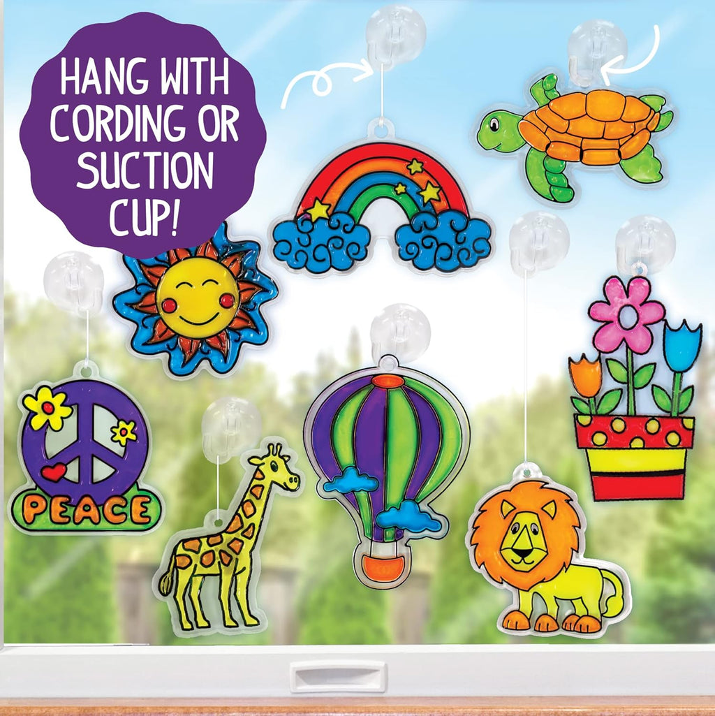 Create Your Own Window Art, Paint Your Own Suncatchers, DIY Arts & Crafts Idea, Craft Kits for Kids, Crafts for Kids