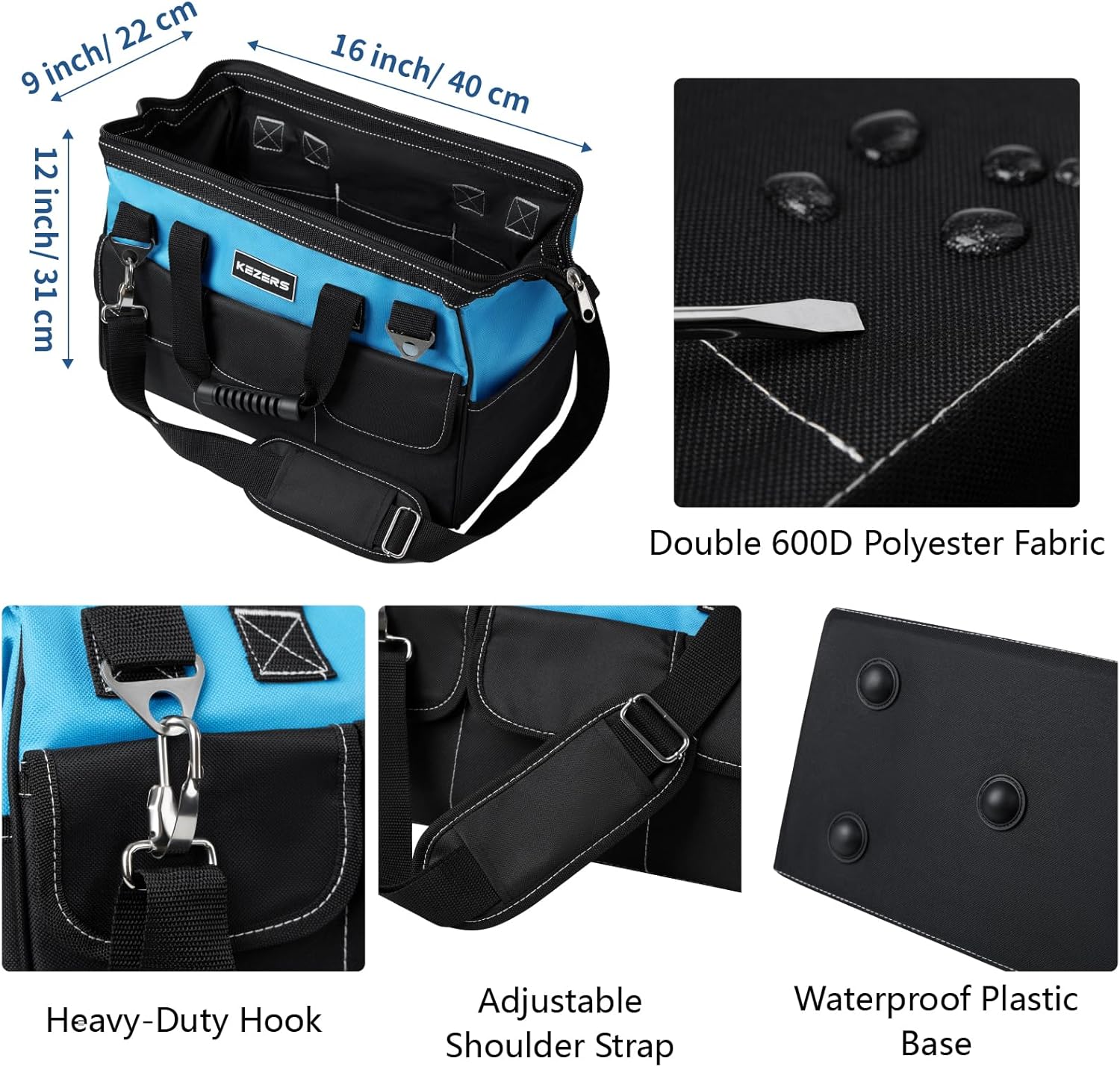 8-in-1 Concrete Finishing Tools Kit: Magnesium Float, Finishing & Pool Trowel, Gauging & Brick Trowel, Concrete