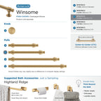 5-1/16" Winsome Champagne Bronze Drawer Pull