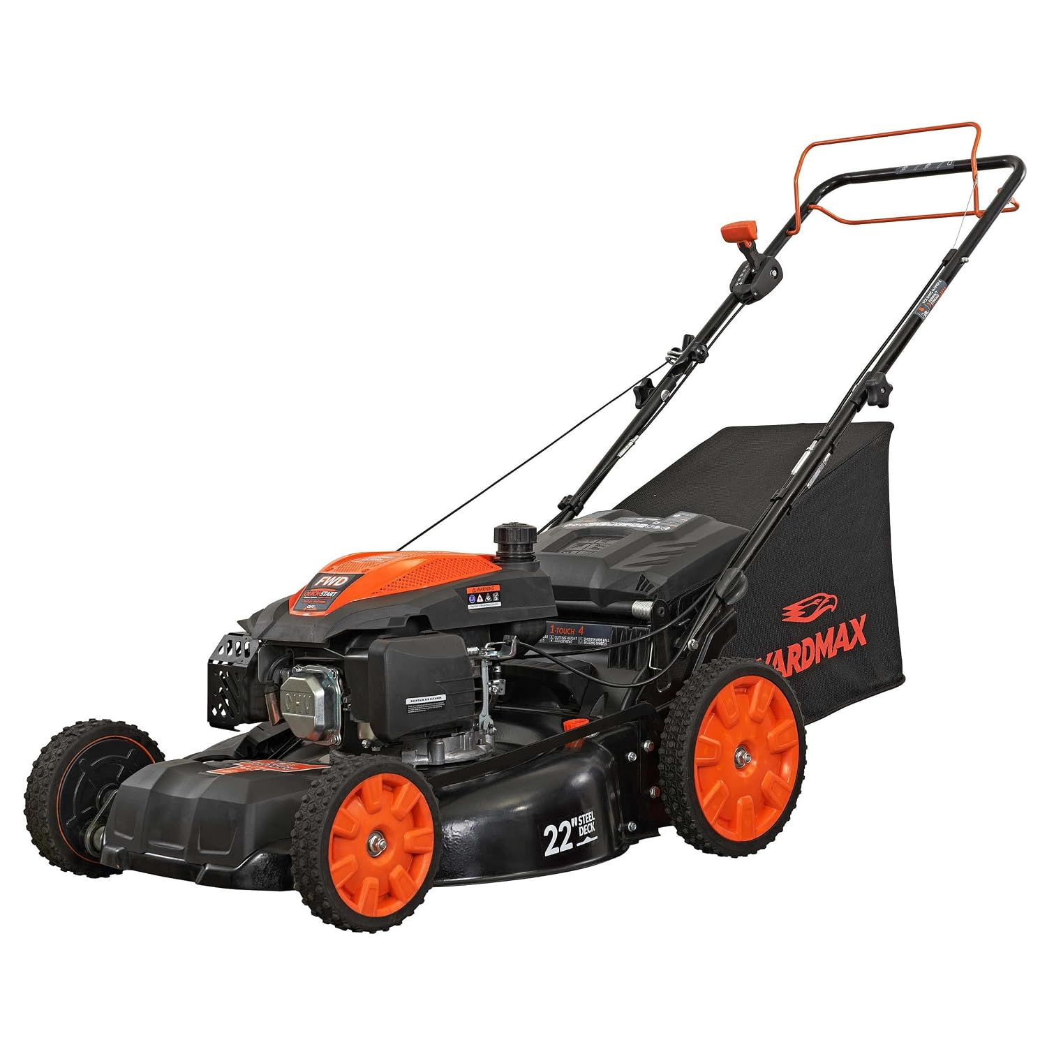 22 in. 201cc Select PACE 6 Speed CVT High Wheel FWD 3-in-1 Gas Walk Behind Self Propelled Lawn Mower, Black (YG2860)