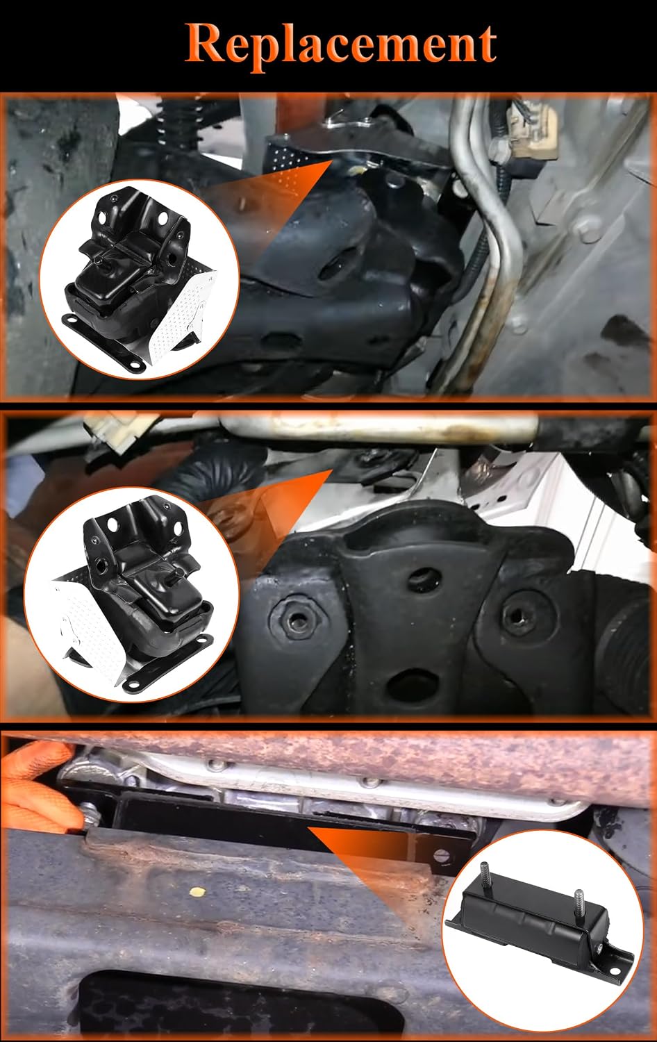 3PCS Engine Motor & Trans Mount Set Fit for 2007-2013 Chevy Suburban 1500