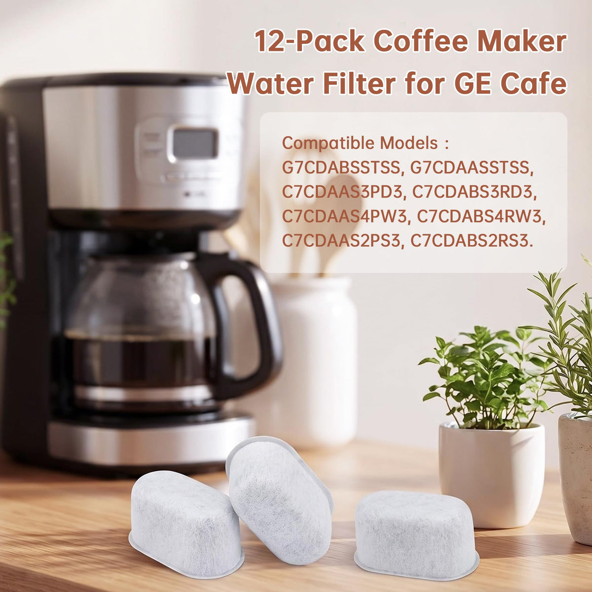 Coffee Maker Water Filter Replacement For GE Cafe Drip Coffee Maker 12 Pcs