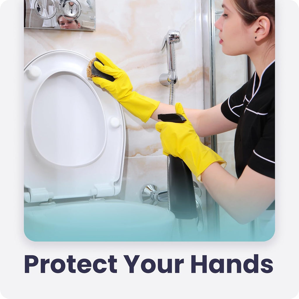 3/6/12/60 Pairs Cleaning Gloves, Waterproof Rubber Gloves for Washing Dishes, Non-Slip Latex Dishwashing Gloves