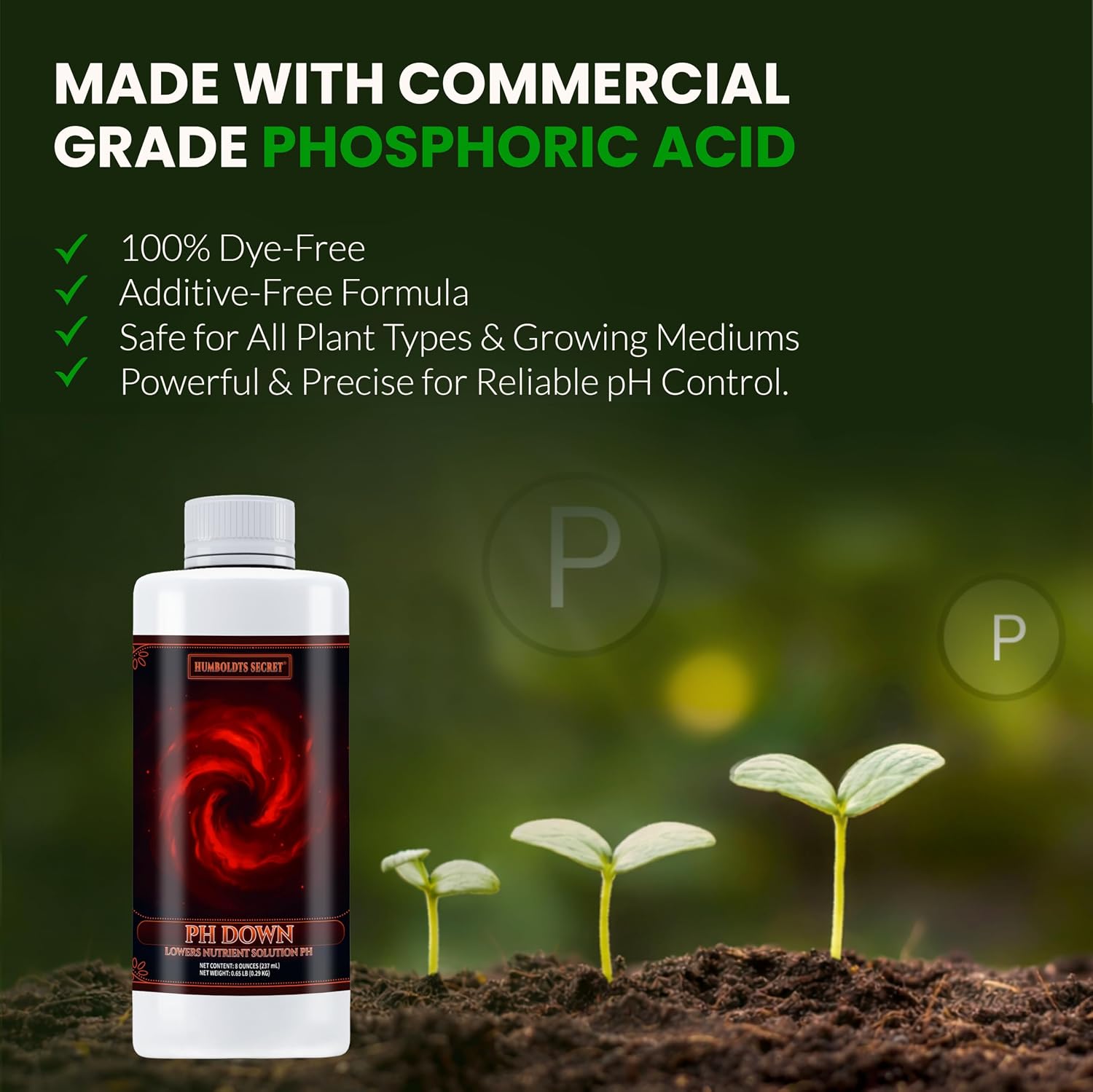 pH Down for Plants | Liquid pH Adjuster and Balancer for Soil Coco Hydroponics | Concentrated Phosphoric Acid