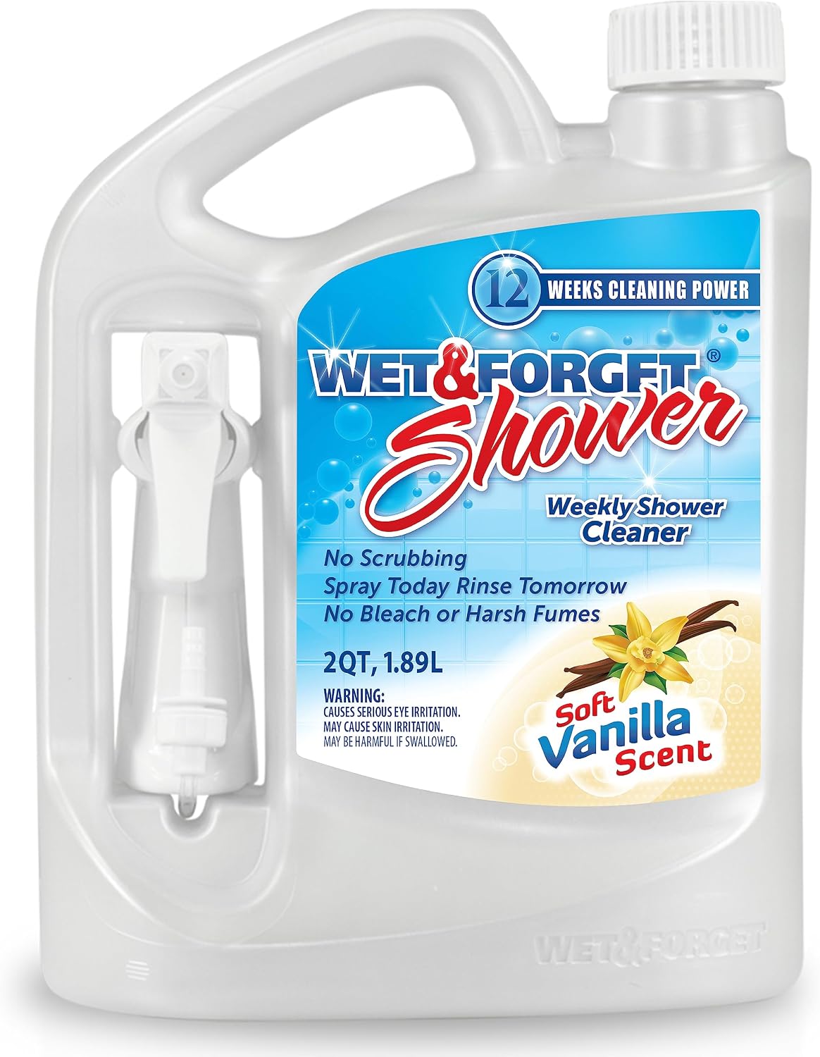Shower Cleaner Spray, No Scrub, Vanilla Scent, 64 Fl Oz