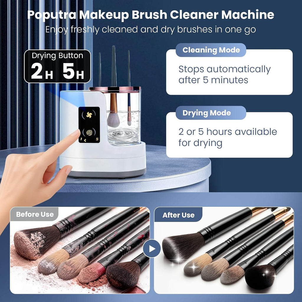 3 IN 1 Electric Makeup Brush Cleaner Machine With Drying Function, Automatic Cleaner Brushes Cleaner, Cosmetic Make