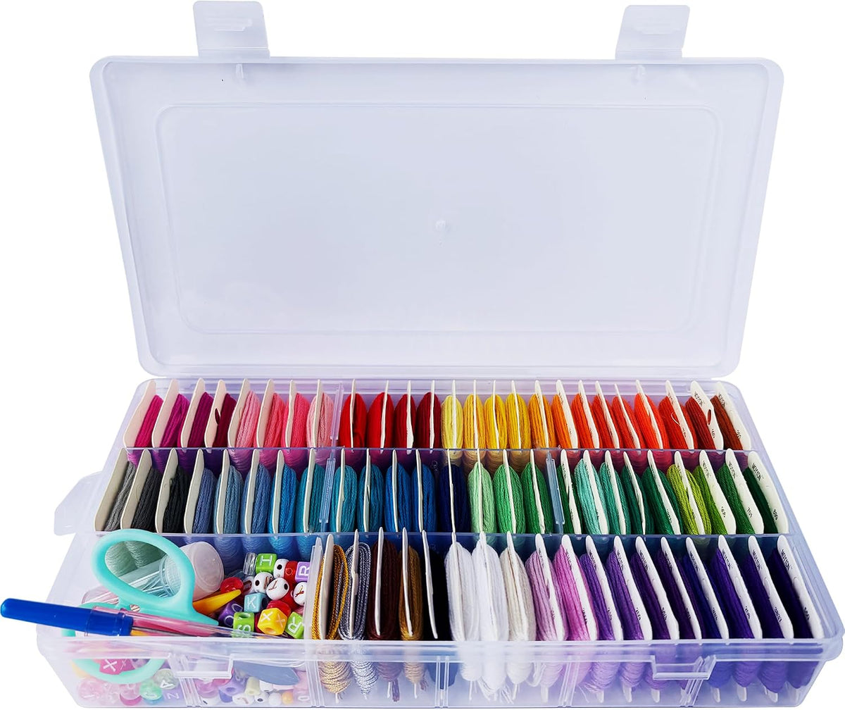 400+Pcs Vibrant Rainbow Embroidery Floss kit for Making Friendship Bracelets