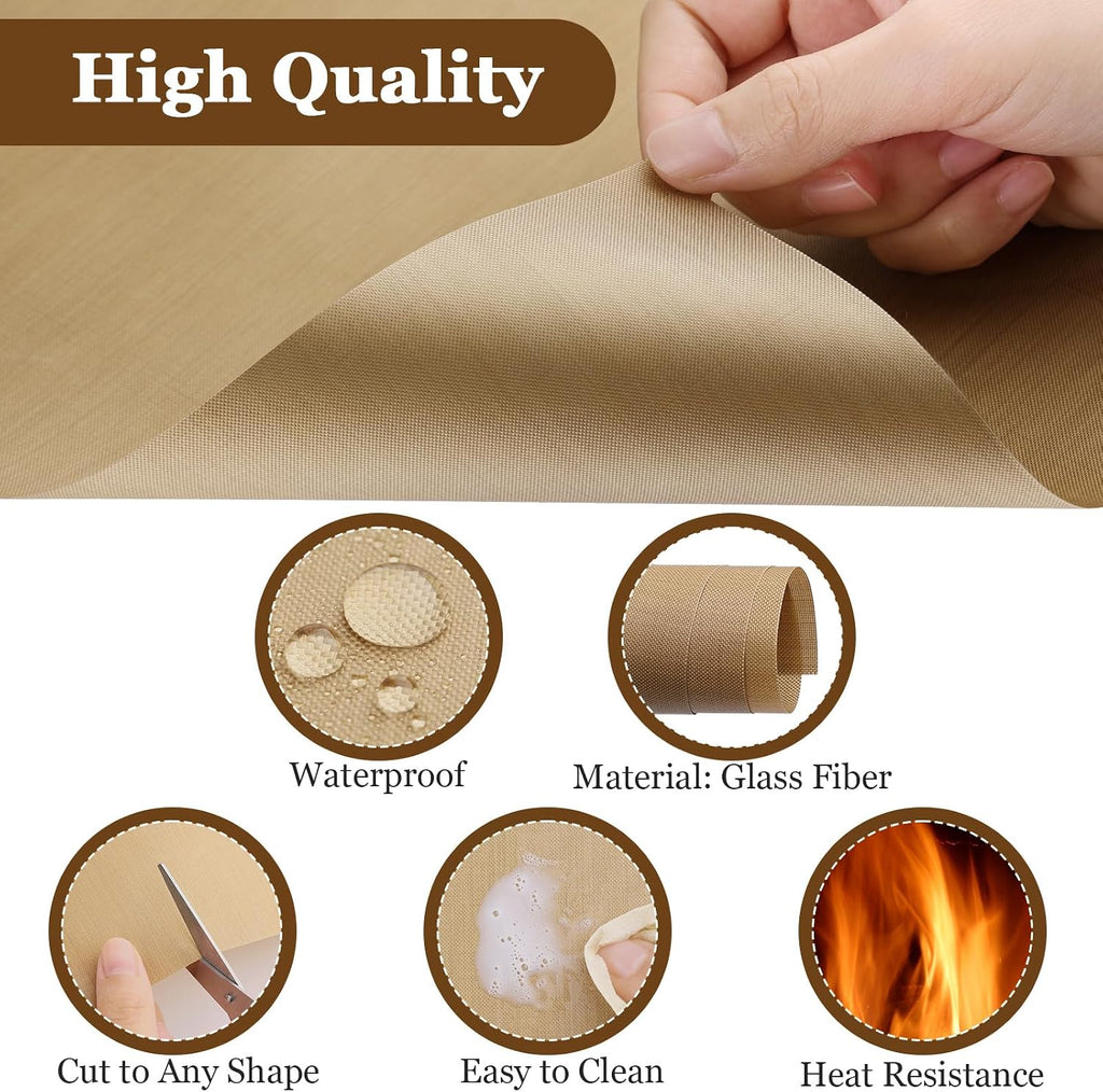 5 Pack Teflon Sheet for Heat Press, Large Size Heat Transfer Press Cover Paper Heat Resistant Transfer Protector Mats