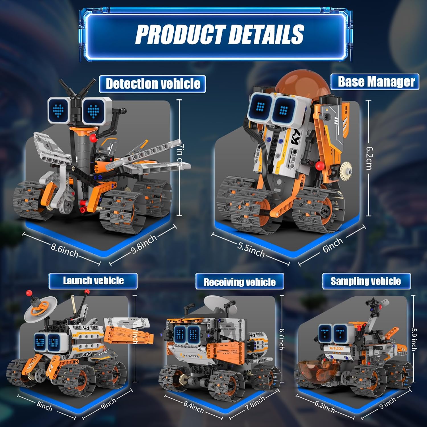 STEM Robotics Kit for Kids 8-12, APP & Remote Control Robot Building Kits | 5 in 1 RC & Programming Space Robot with