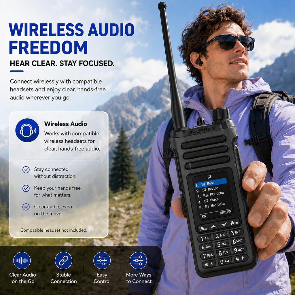 UV-36 Pro/SW-9 VHF UHF Handheld Ham Radio with App Programming | Analog dual-band radio with 2.0 in TFT display, full