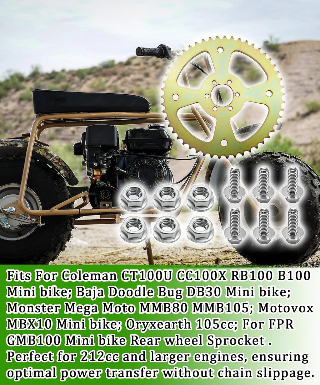 50T Balanced Performance Rear Chain 6 Hole Sprocket # 40 41 420