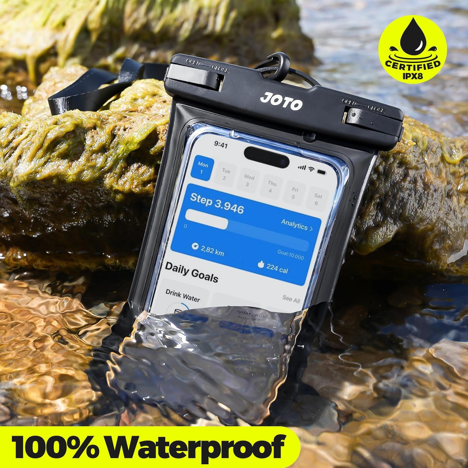 2 Pack Universal Waterproof Phone Case for iPhone 17 Air 16 15 14 13 12 11 Plus Pro Max, IPX8 Cellphone Dry Bag XR X