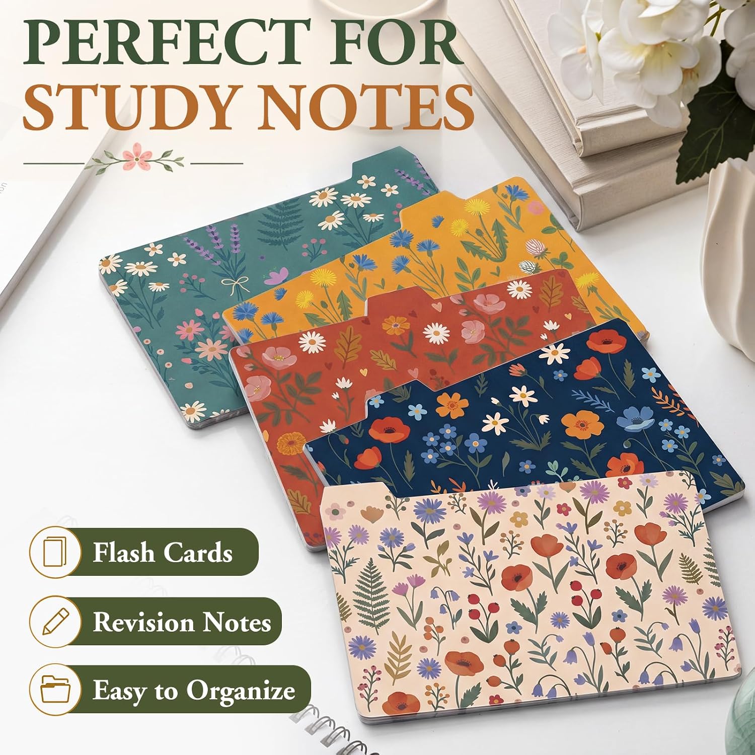 50 Pack 4 x 6 Inch Index Card Dividers with 2 Number Alphabet Sticker with Tab, Dry Erase Index Card Guide Set, Photo