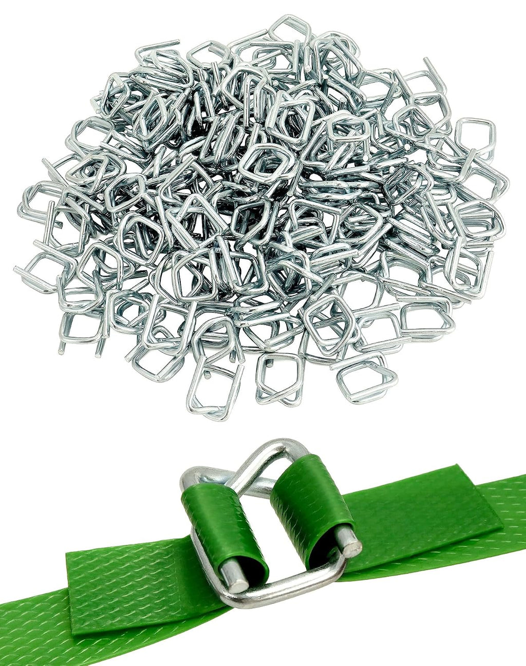 Metal Wire Buckle, 1/2" Width, 200 Pack, Silver