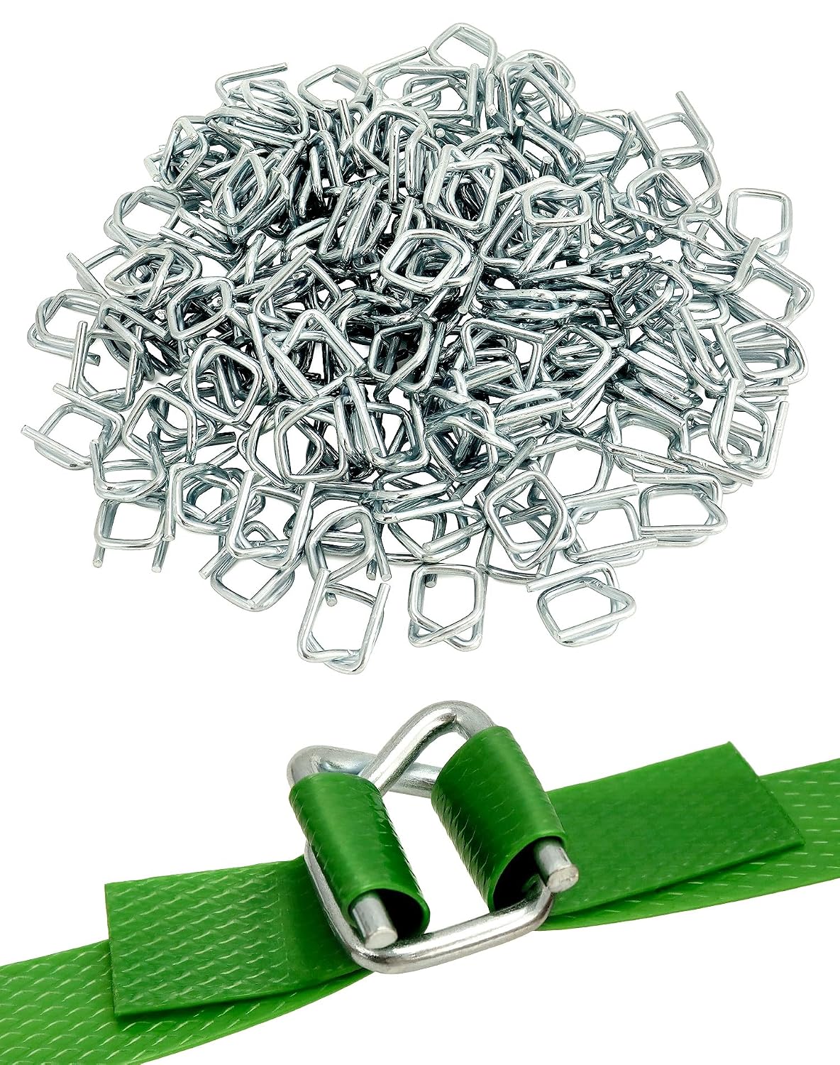 Metal Wire Buckle, 1/2" Width, 200 Pack, Silver