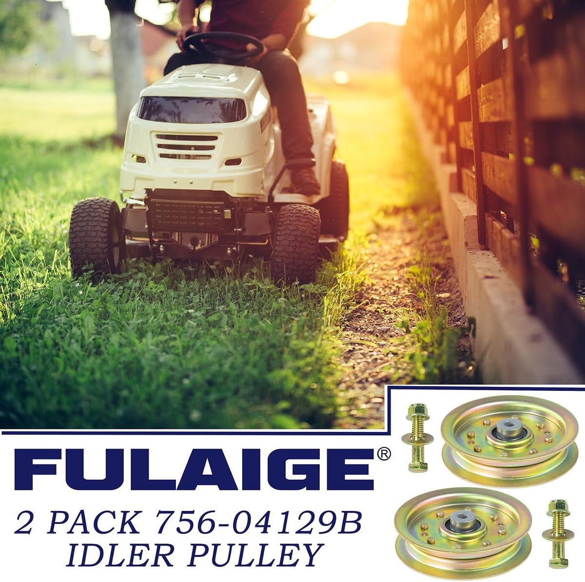 2 Pack 753-08171 756-04129B Idler Pulley for Cub Cadet 50" RZT 50