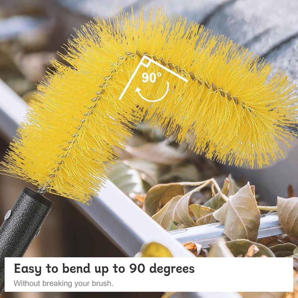 Gutter Cleaning Tools from The Ground, 10 FT Telescopic Brush