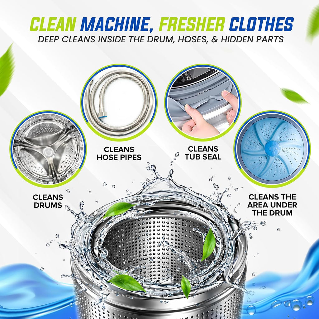 Washing Machine Cleaner Tablets 24 pk for HE Front/Top load Washer Cleaner