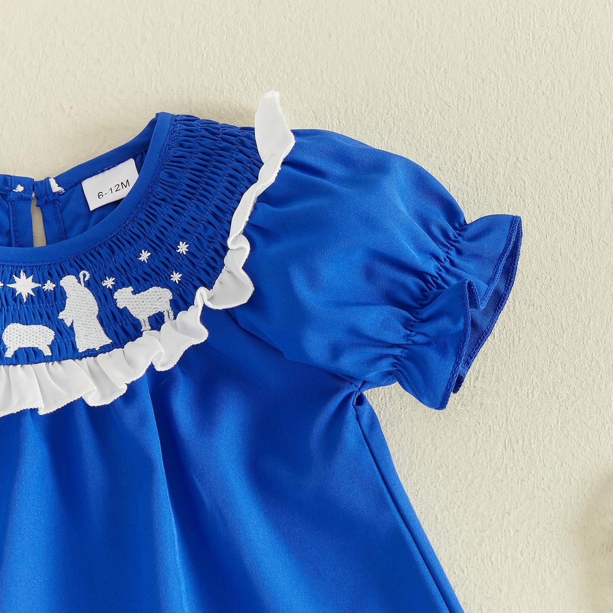 Toddler Baby Girl Christmas Dress Outfit Smocked Romper/Dress