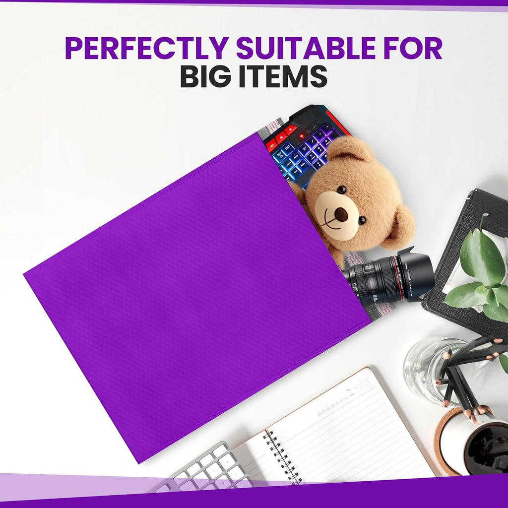 Purple Bubble Mailers 14.25x20, Self Seal Poly Padded Envelopes #7, 15 Pack