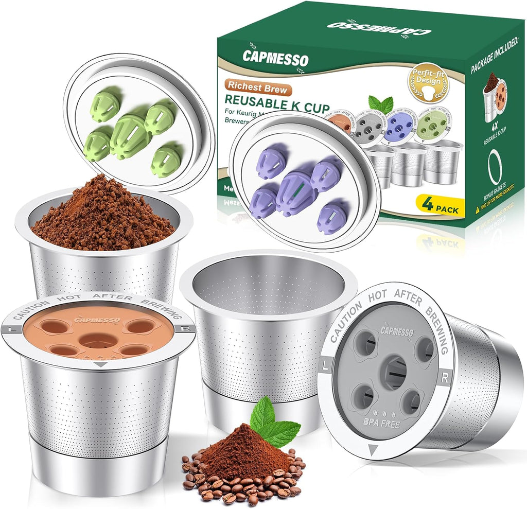 Reusable K Cups for Keurig: 2026 Updated My K Cup Stainless Steel Coffee Pod Refillable Coffee Filters for K