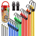 22-Piece Bungee Cord Assortment with Metal Hooks