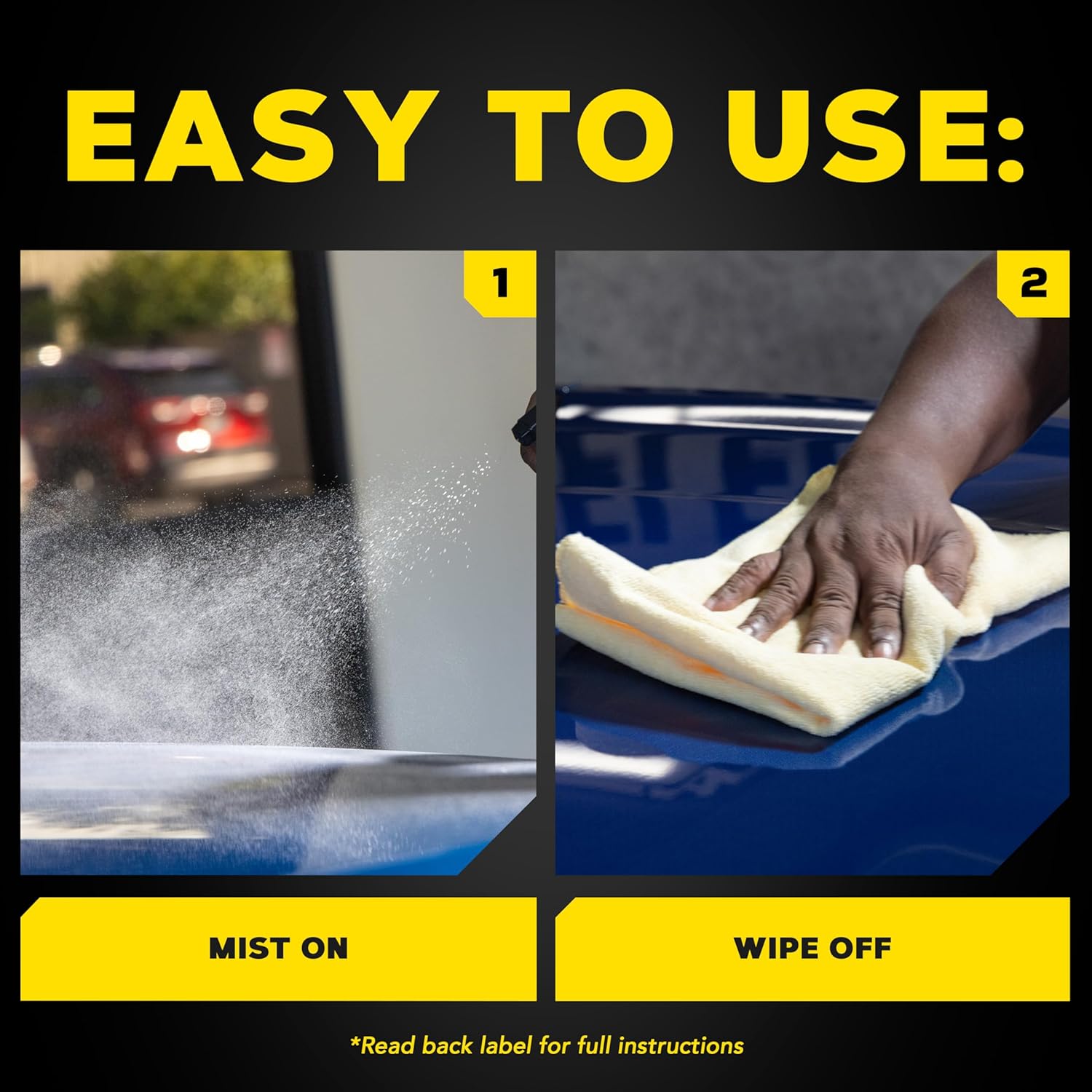 Ultimate Waterless Wash & Wax - Waterless Car Wash & Wax Without Swirling or Scratching - Easy Car Maintenance, No