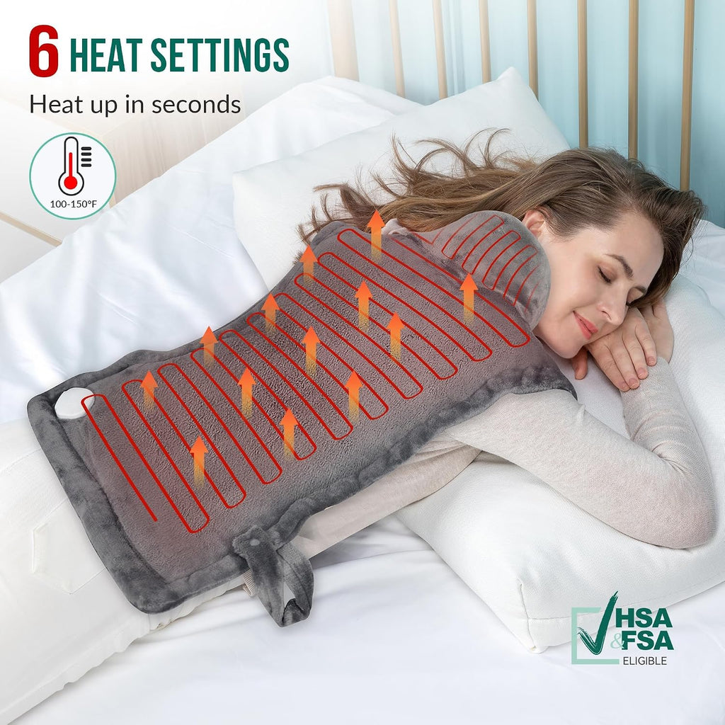 Large Heating Pad for Neck, Shoulders and Back, FSA Eligible, 24x33