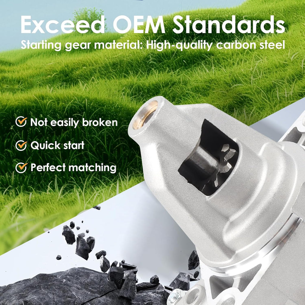 Ezexpreze 19612 New Starter Motor Replacement for 35hp Briggs & Stratton Vanguard V-Twin 32hp Air Cooled Engine 845760 845640 845761 807383 809054 428000-0230 84006533 SND0529 410-52156