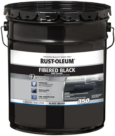 350 Fibered Black Roof Coating, 5 Gallon