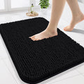 Bathroom Rugs 24x16, Extra Soft Absorbent Shaggy Chenille Bath Rugs, Machine Washable Rubber Backing Bath Mats for