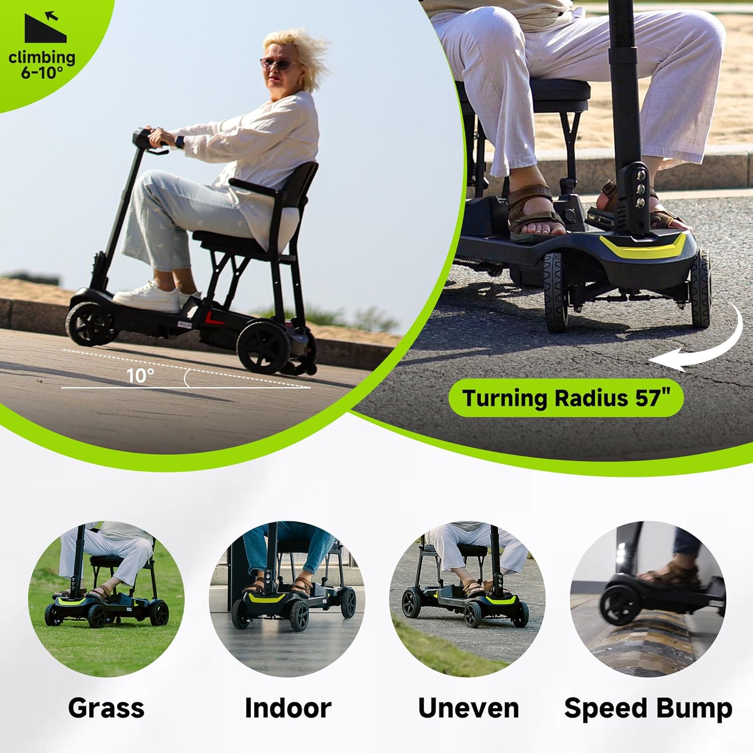 Lite Mobility Scooter for Seniors & Adults, 39lbs Electric Scooter