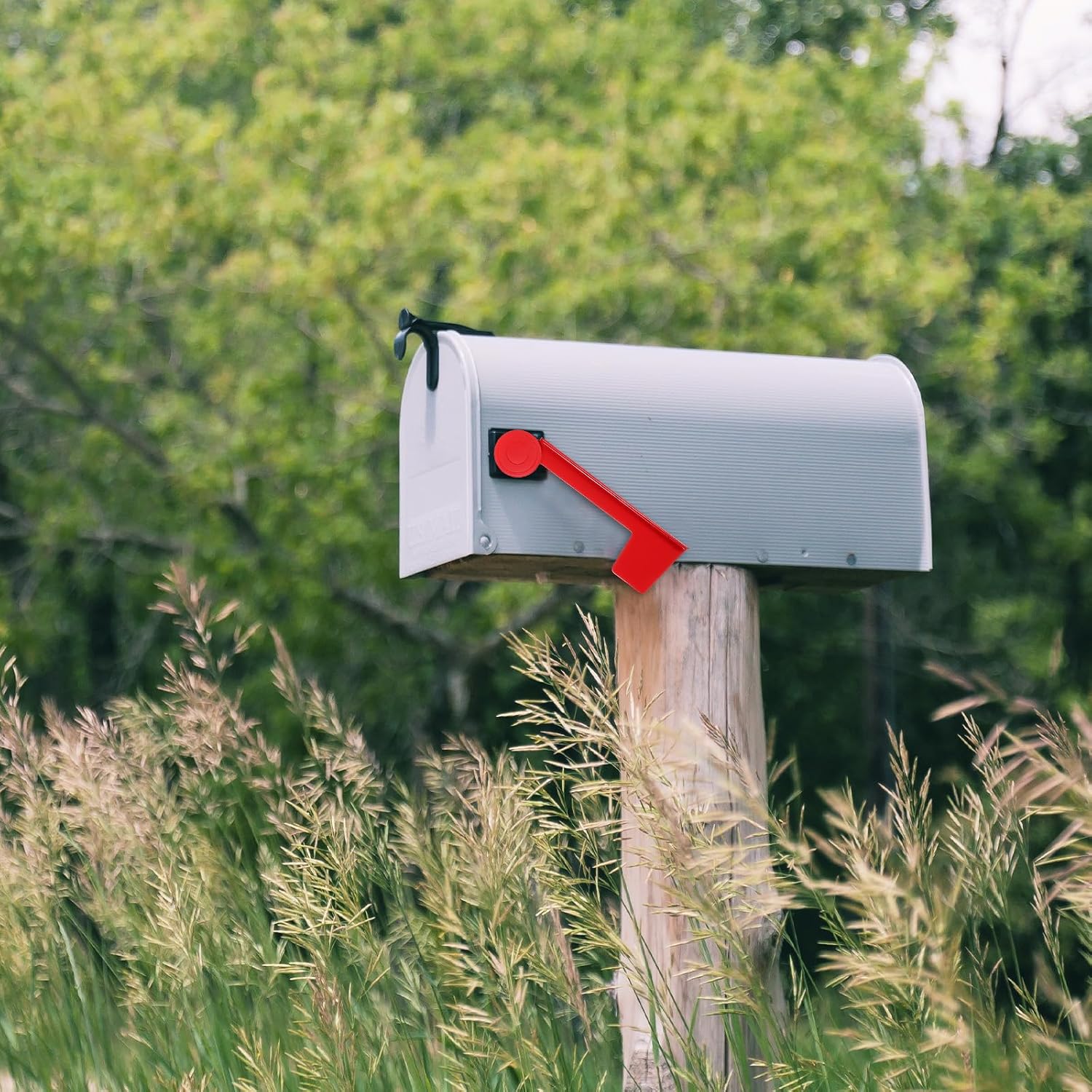 Mailbox Flag Replacement, Easy Installation Red Metal Mailbox Flag, Universal Mailboxes Flags Repair Kit for Outgoing