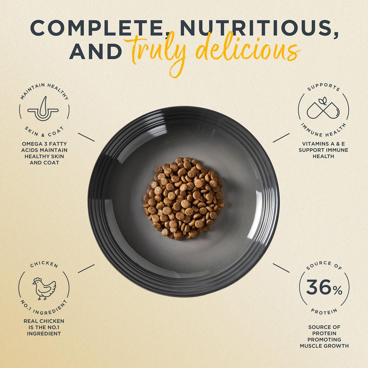 Chicken Grain Free Complete Dry Cat Food 3 lb Bag