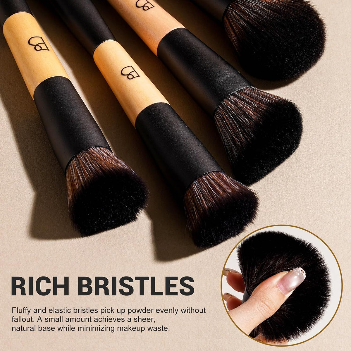 Double-ended Makeup Brush Set With Concealer Brush & Foundation Brush, Eyeshadow Brush- Travel-friendly Multi-purpose