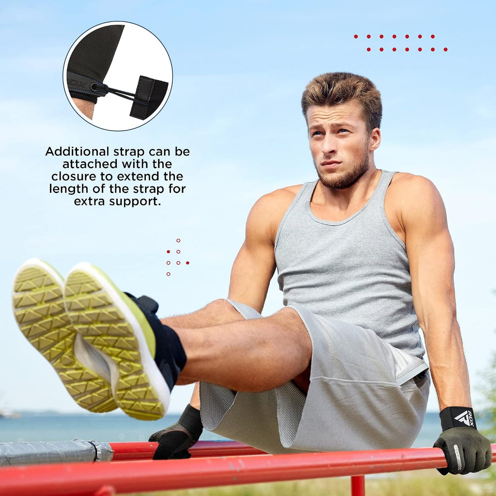 Weight Lifting Gloves with Wrist Support -Touch Screen Full Finger Gym Workout, Breathable Anti Slip Padded Grip, Men