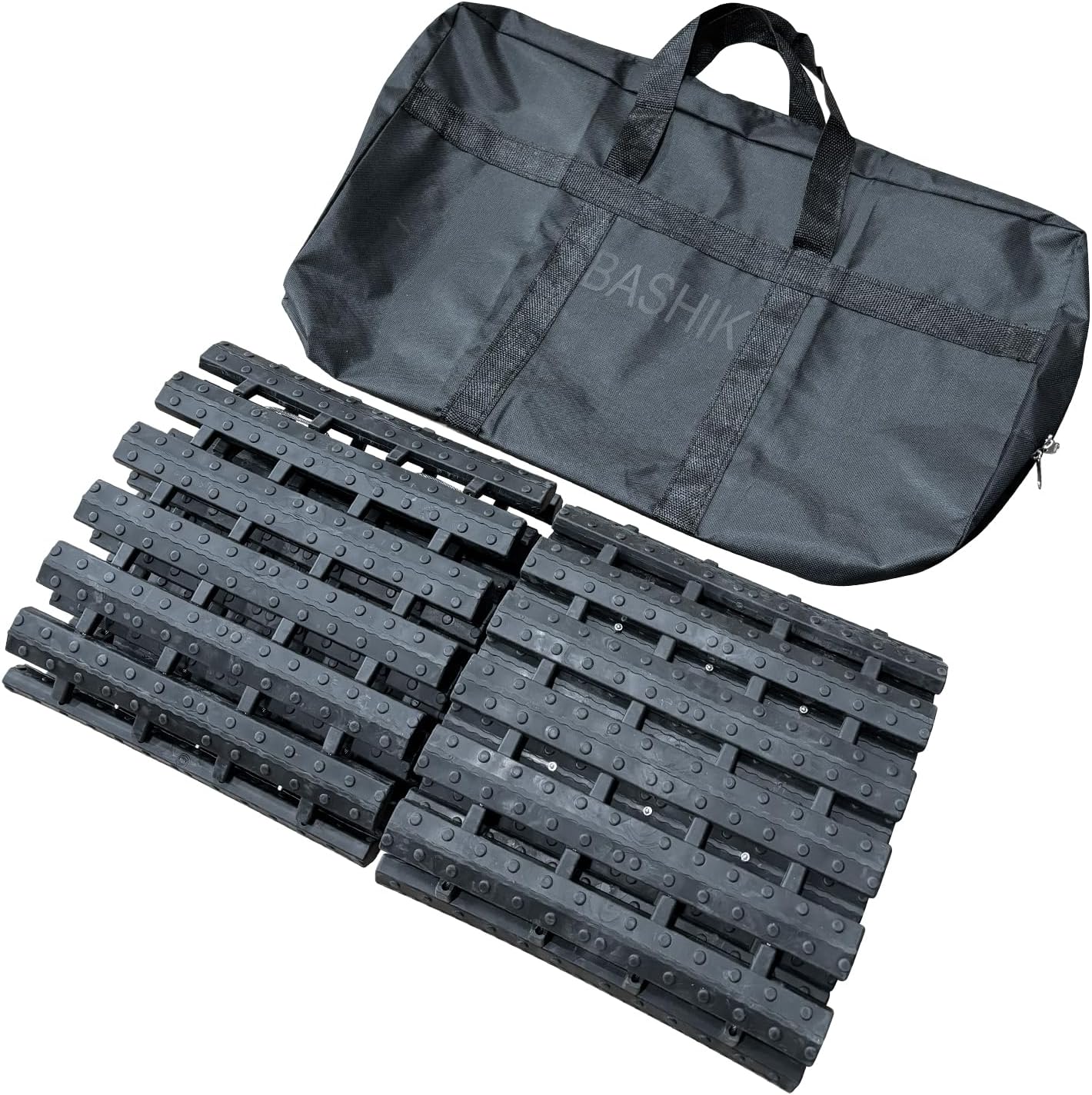Portable Vehicle Recovery Traction Mat Tracks for Car/Truck in Mud, Snow, Ice，Sand Emergency Strong Grasping Strength