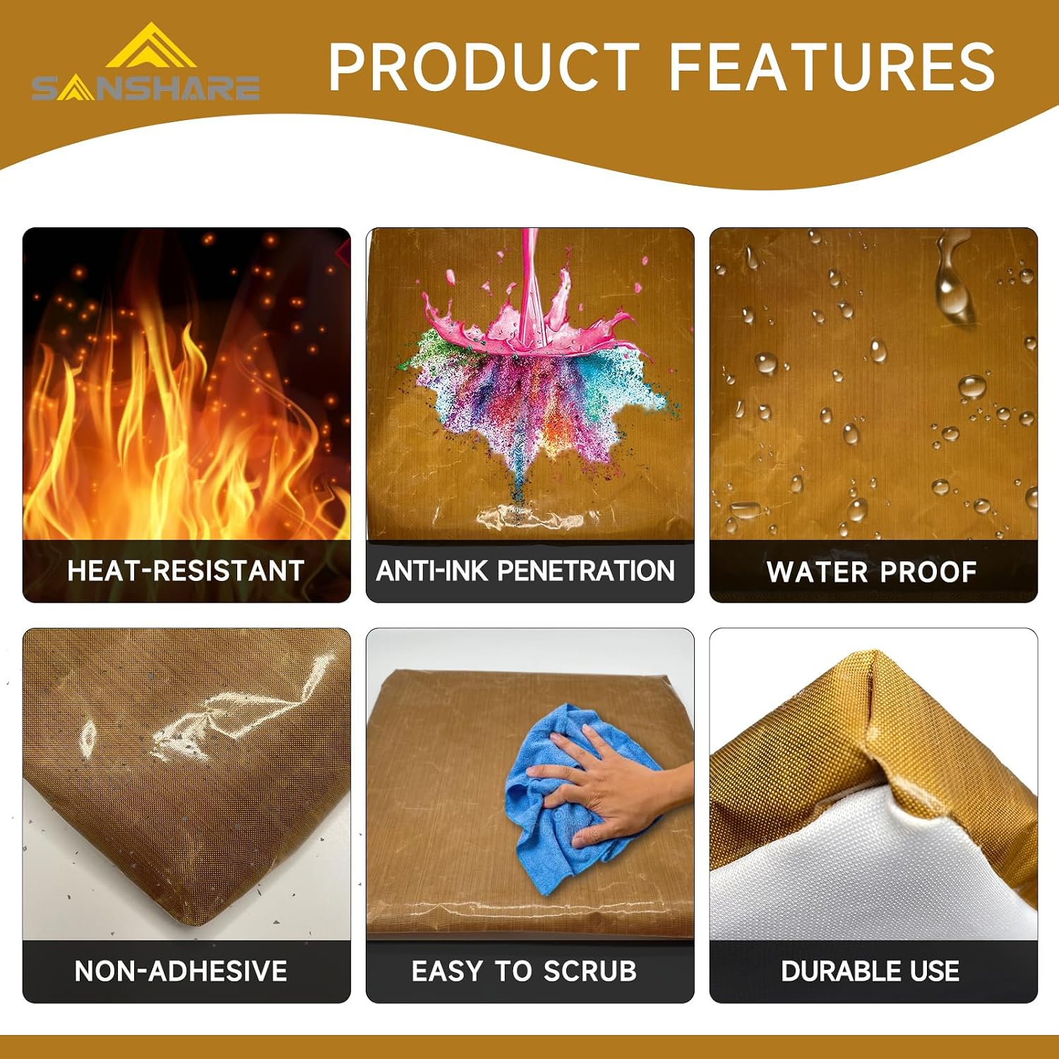 Heat Press Covers 15x15 4Pcs for Speed Easy Sublimation Protection | Reusable Heat Press Platen Wrap Cover, No Need