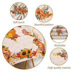 Fall Tablecloth 60 x 120 Inches, Plaid Fall Table Cloth Rectangle