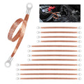 12 Pcs 10/15/20 Inch Engine Ground Strap Kit