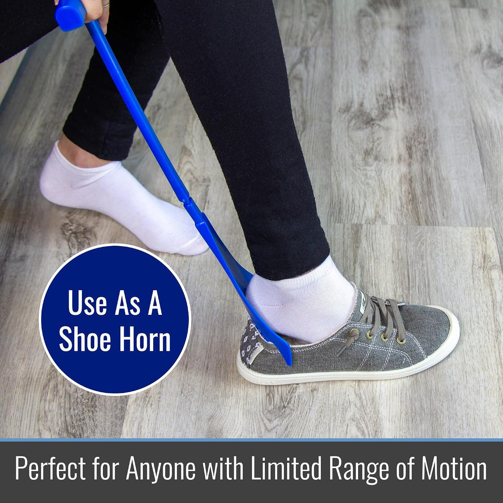 Sock Aid & Shoe Horn, Mobility Aid for Seniors and Those with Limited Movement, FSA & HSA Eligible, 3 Easy Steps