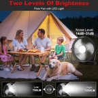 16" Battery Powered Floor Fan with LED Light Compatible with Milwaukee