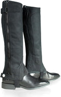 Amara Equestrian Half Chaps Kids, Faux Leather Half Chaps for Kids