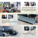 Mini Tracked Excavator, Equipped with a Pilot-Operated System, Is Suitable for Excavation and Bulldozing Projects in