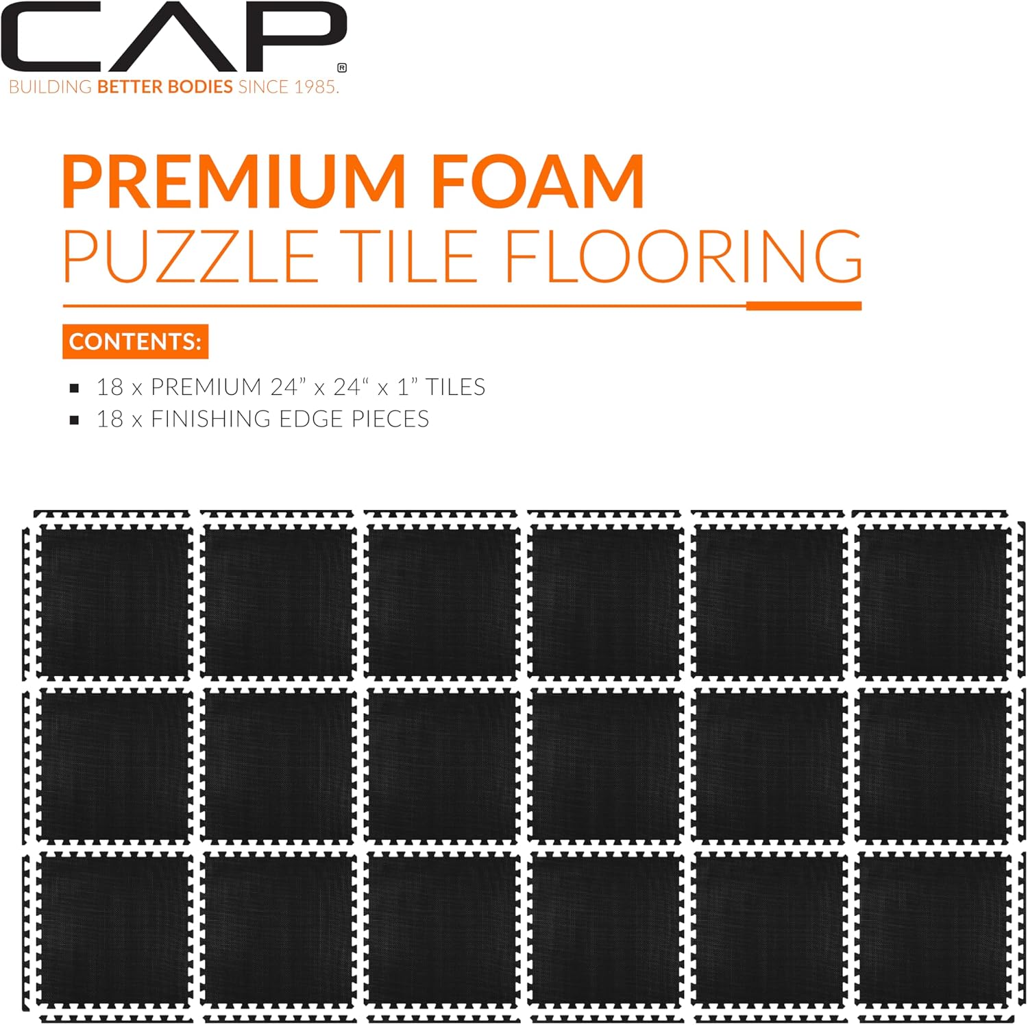Puzzle Exercise Mats | 1” Thick EVA Interlocking Foam Tiles for Home Gym Flooring | Multiple Options