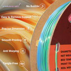 Silk Rainbow Shiny Fast Multicolor Change PLA Filament 1.75mm, Quick Random Color Change Material 3D Printing