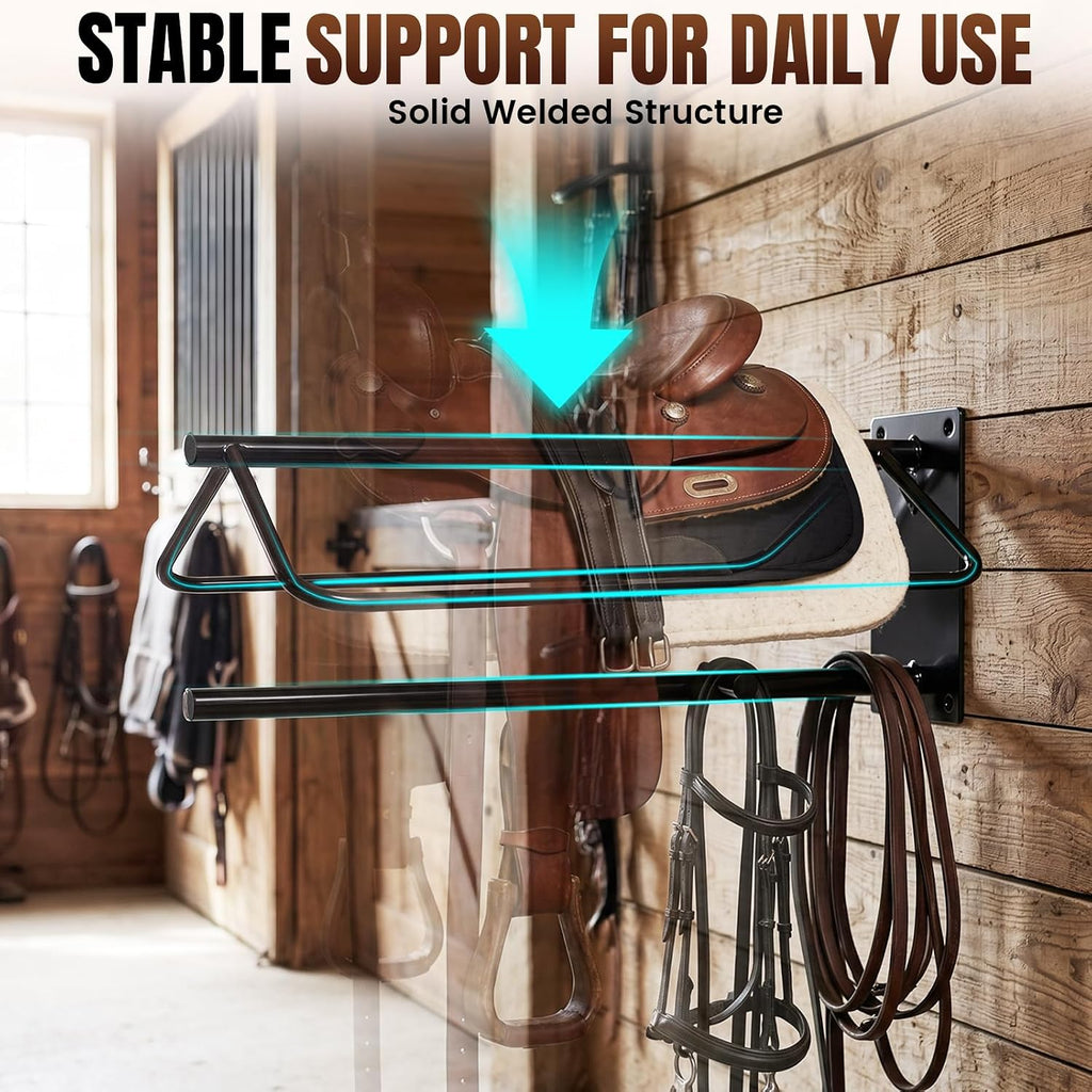 Saddle Rack Wall Mount for English&Western Saddles, 2PACK