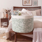 Large Green Cotton Rope Storage Baskets for Nursery