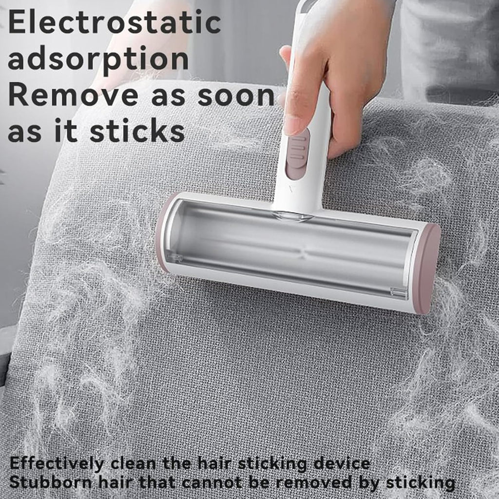 Pet Hair Remover, Lint Brush - Reusable Lint Roller for Cat & Dog Hair on Couch, Carpet, Rugs & Bedding - Portable
