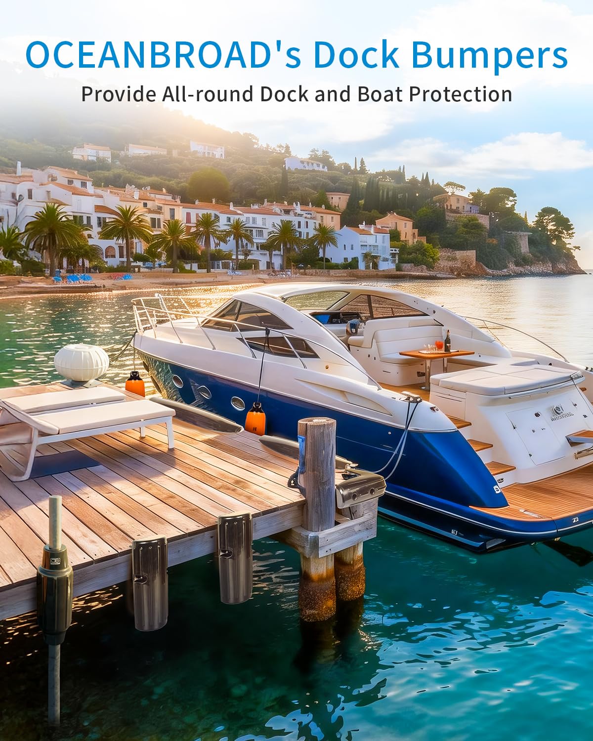 Dock Corner Bumpers, 10.6" Corner Dock Guard for 90-Degree Angle